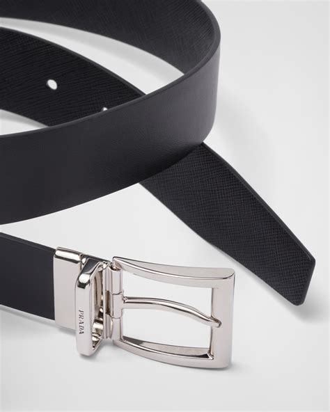 prada reversible saffiano belt|black reversible saffiano leather belt.